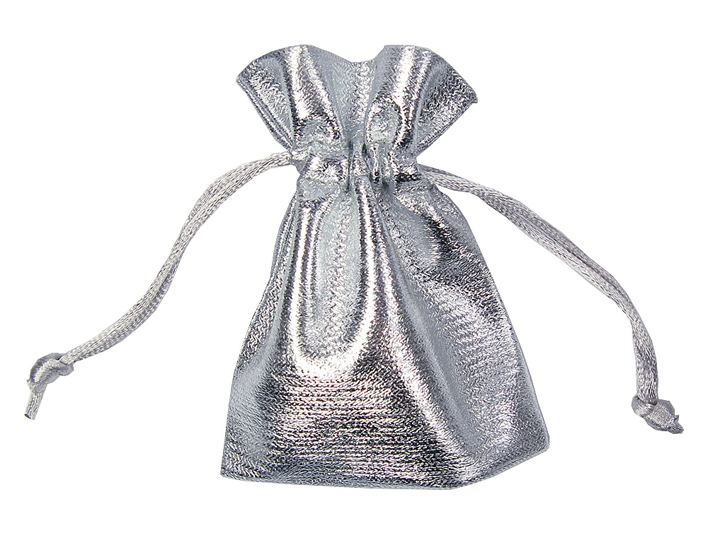 SILBER-Beutel: 7 cm x 10 cm, silber-metallic