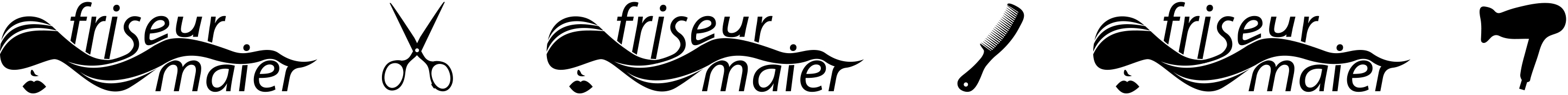 Bander_MaierTeil2 LOGO-Weiß-Druck, "Friseur Maier, Teil-2"- Lindgrün-037: 15mm / 25m, gem. PDF.-Datei--