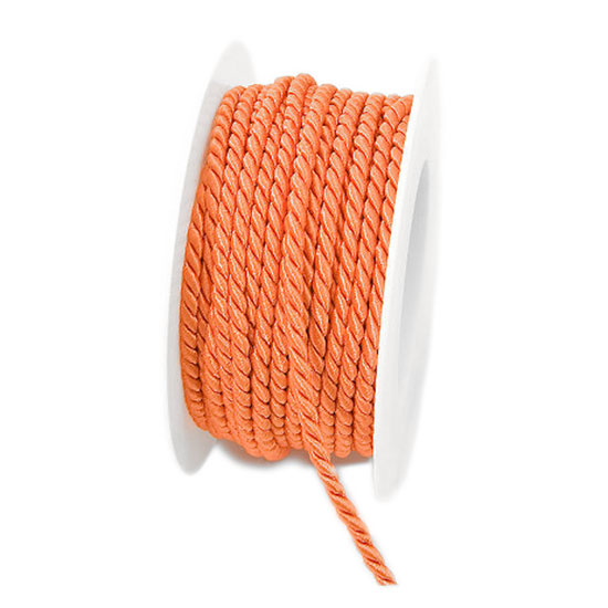 Kordel, hellorange: 4mm breit / 25m-Rolle