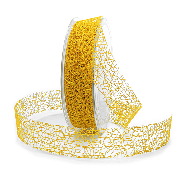 netzband-gelb Netzband, sonnengelb: 25mm breit / 20m-Rolle