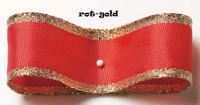 Dekorband CLASSIC - rot-gold