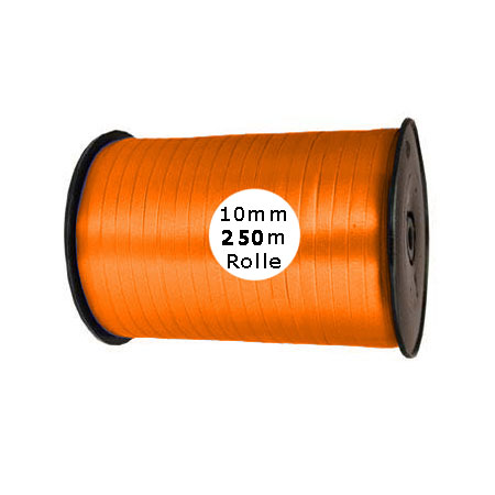 10mm-orange Ringelband: 10mm breit / 250m-Rolle, orange