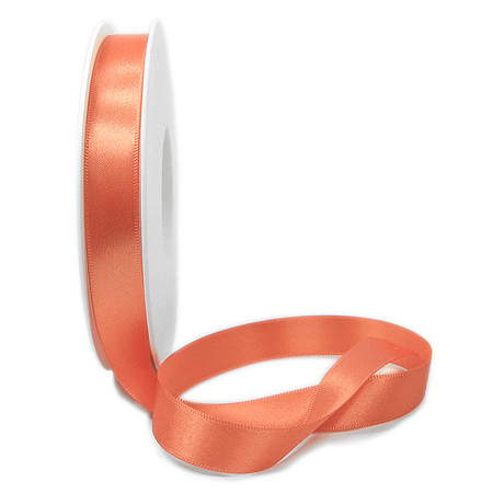 Satinband SINFINITY - apricot (021) - Beispiel 15mm / 25m- Rolle