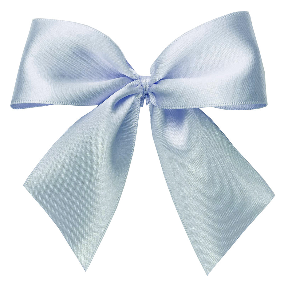 hellblau-0068wpdEFVtXeDVd Fertigschleifen aus doppelseitigem Satinband, hellblau mit 2 Flügeln: 25 Stück in Klarsicht-Box. Maße: von Flügel zu Flügel: ca. 10 cm