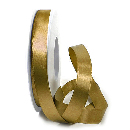 15mm-178 Satinband SINFINITY, gold: 15mm breit / 25m-Rolle, mit feiner Webkante.