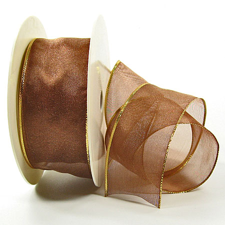 65314079 Organzaband-Magic: Lindgrün-Gold, 25m-Rolle - 40mm breit