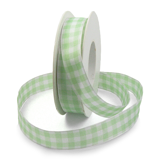 1270525113 Karoband: 25mm breit / 25m-Rolle, hellgrün-weiss