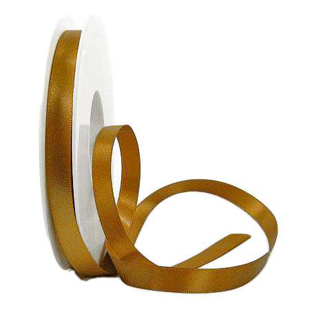 Satinband-SINFINITY, caramel: 10mm breit / 25m-Rolle, mit feiner Webkante