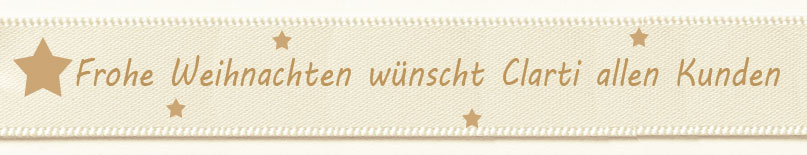 Weihnachts-Satinband individuell bedruckt creme-gold Beispiel 2