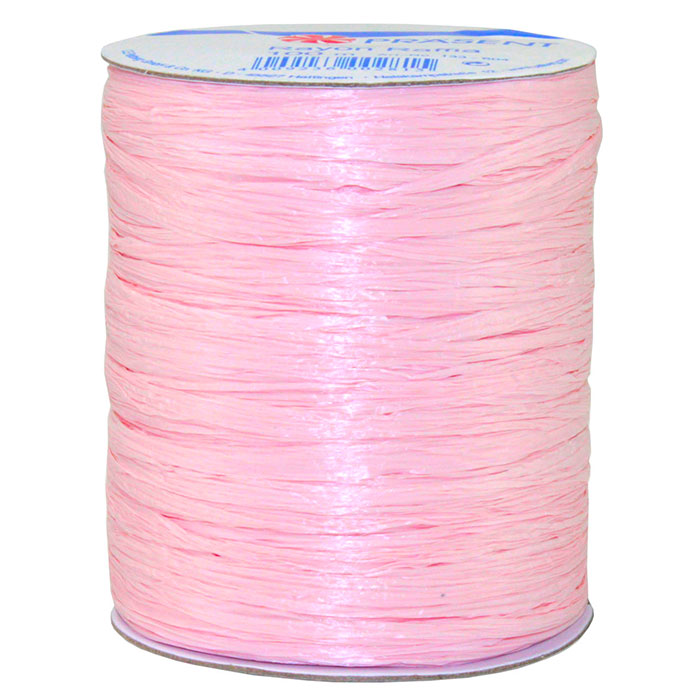 Bindebast RAYON rosa: 5mm breit / 100m-Rolle