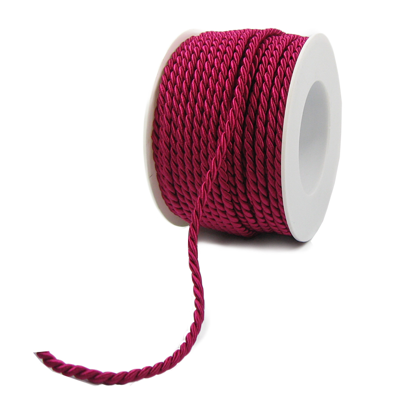 Kordel, fuchsia: 4mm breit Ø / 25m-Rolle