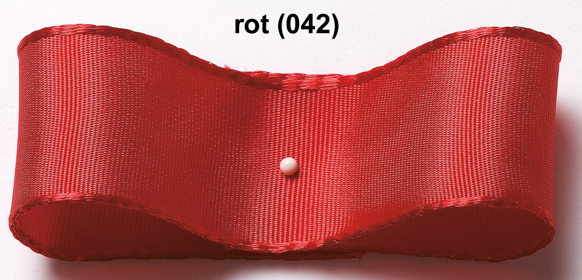 Drahtkantenband: 38mm breit / 25m-Rolle, rot