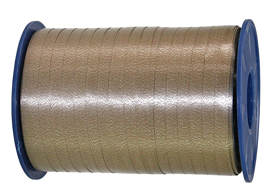 Poly-taupe Ringelband: 10mm breit / 250m-Rolle, taupe