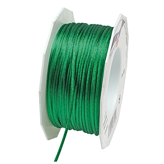 apfelgruen-px-486-03-50-607-Rhein-1 Satinkordel-RHEIN, apfelgrün: 3 mm breit - 50-Meter-Rolle