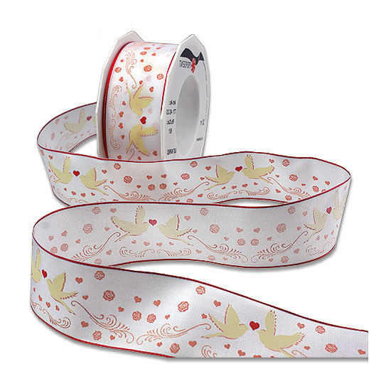 7714020601-1 Hochzeitsband JUST-MARRIED: 40mm breit / 20m-Rolle.