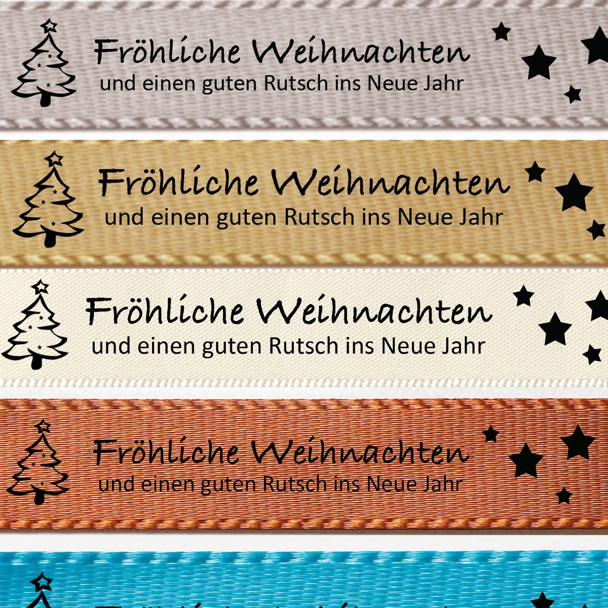 Weihnachts-Satinband WSB 400 - Neu 2021: 25mm breit / 25m-Rolle