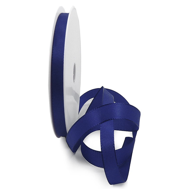 royalblau-533-10-114 Taftband, dunkelblau: 10mm breit / 50-Rolle, mit feiner Webkante