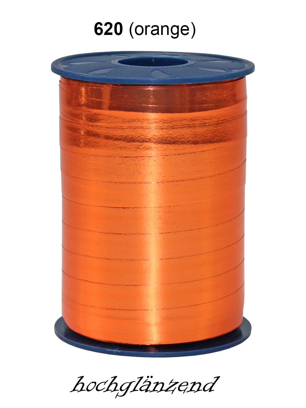 Poly-Ringelband in 5mm (400m-Rolle) oder 10mm (250m-Rolle) erhältlich - orange hochglänzend (620)