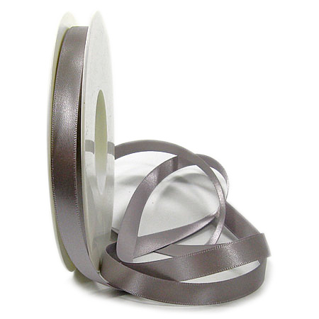 12100-10-181-silber-grau Satinband SINFINITY, silber-grau: 10mm breit / 25m-Rolle, mit feiner Webkante.