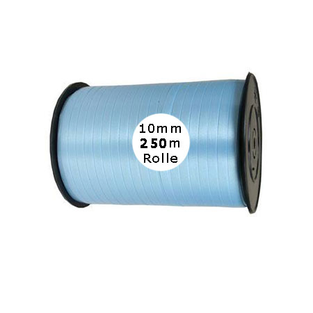 10mm-hellblau Ringelband: 10mm breit / 250m-Rolle, hellblau
