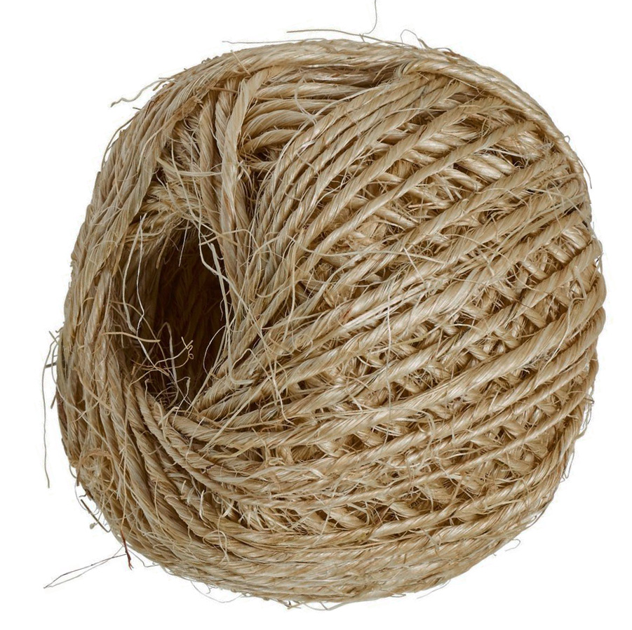 Sisal-Kordel SISAL-Kordel-Schnur, natur: 3 mm Ø breit / 50m-Rolle.