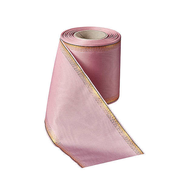 Kranzband Verzugs-Moiré OMBRÉ, rosenholz