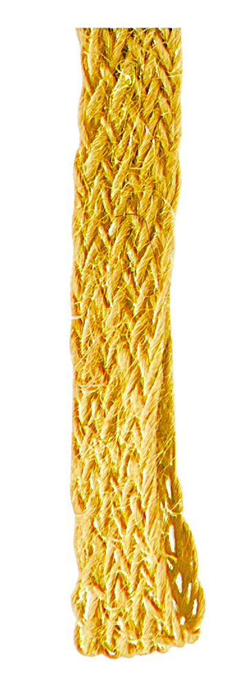 Detailansicht: Jute-Flechtband, gelb: 12mm breit / 20m-Rolle